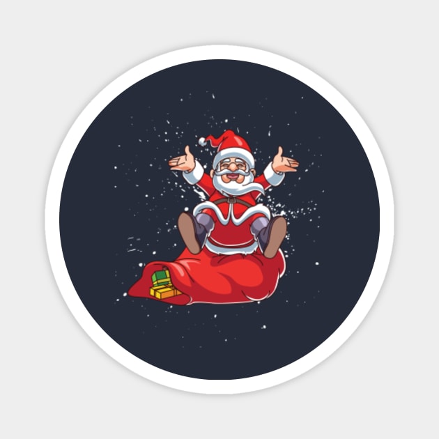 Santa Clause Happy Magnet by HBfunshirts